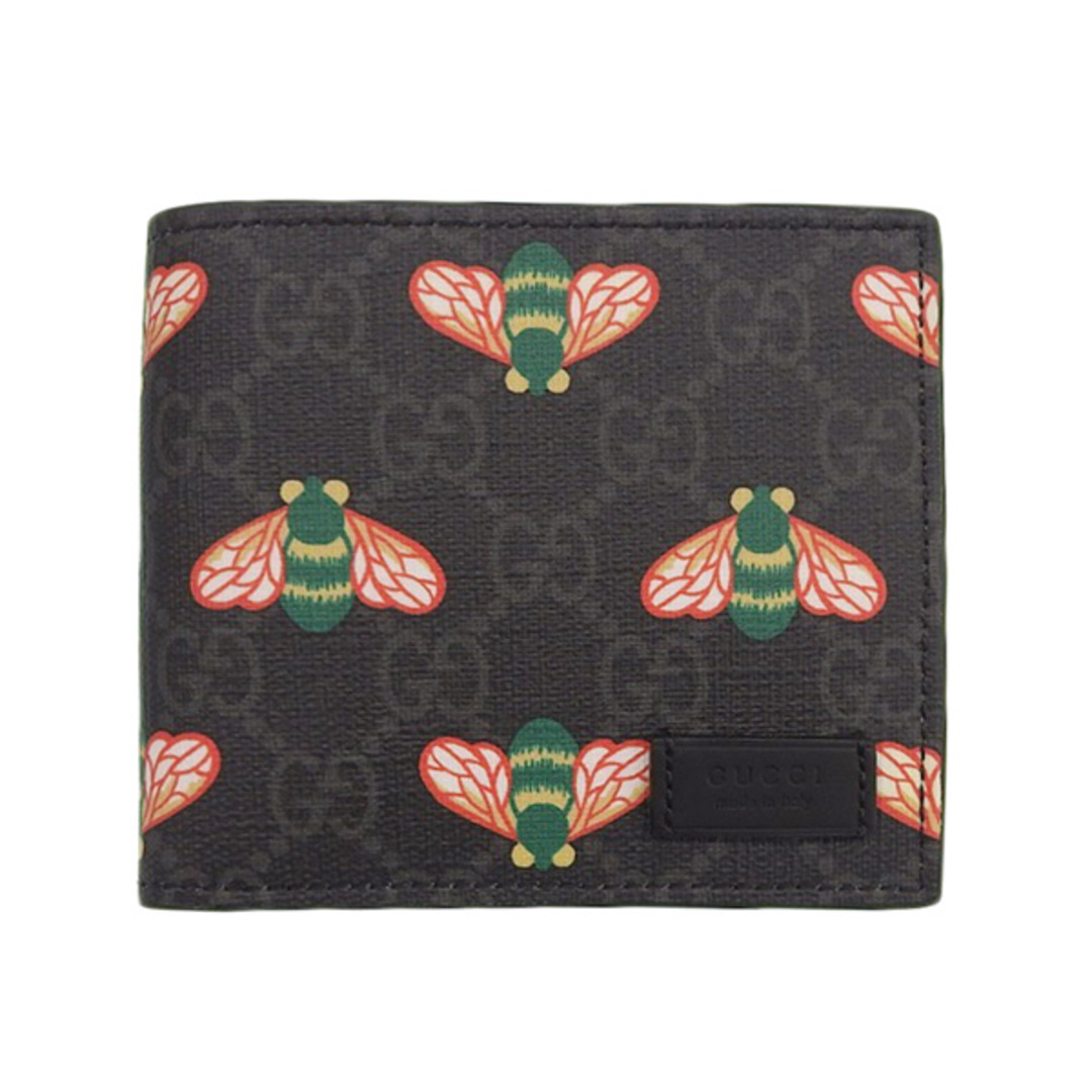 【中古】Gucci グッチ GGスプリーム ビー 蜂 二つ折り コンパクト財布 451266 ブラック gy | フリマアプリ ラクマ