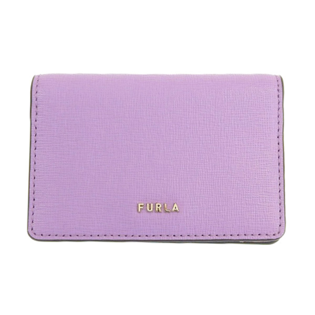 FURLA フルラ レザー カードケース 名刺入れ - パープル gy