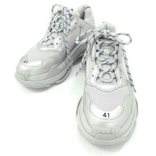 <br>BALENCIAGA バレンシアガ/TRIPLE S・トリプルエス ローカットスニーカー/シルバーメタリック/27/メンズスニーカー/SAランク/77【中古】(スニーカー)