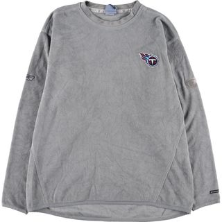 リーボック(Reebok)の古着 リーボック Reebok NFL TENNESSEE TITANS テネシー タイタンズ 刺? フリースカットソー メンズXL /eaa384456(その他)