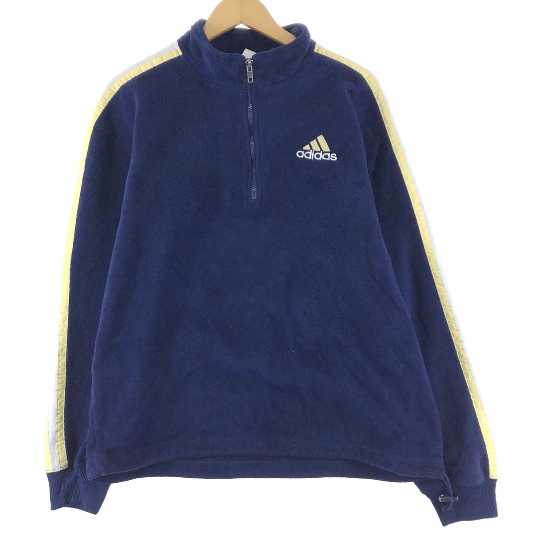 90年代 アディダス adidas ハーフジップ フリースプルオーバー メンズL ヴィンテージ /eaa36415258cm肩幅