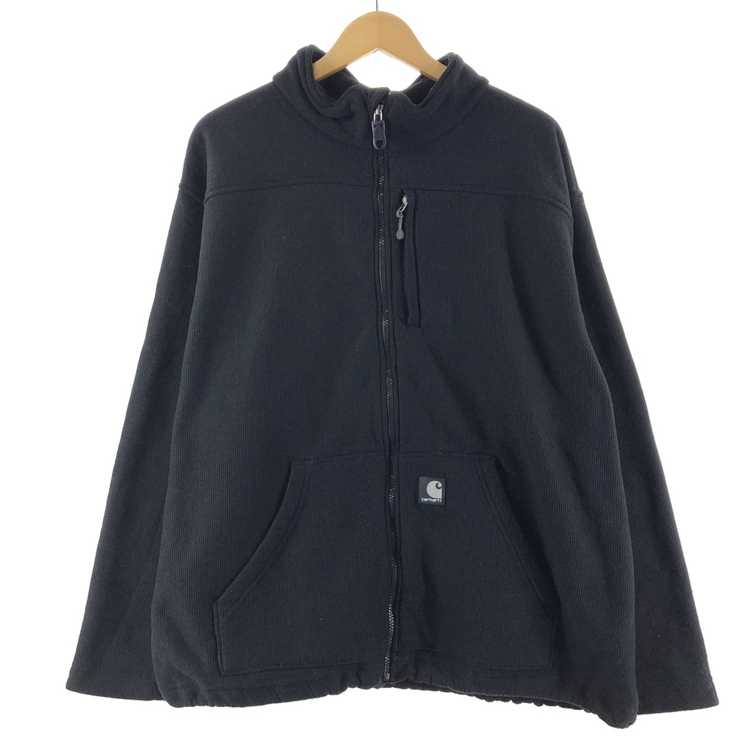 ブラック系黒色柄カーハート Carhartt フリースジャケット メンズXXL /eaa364156