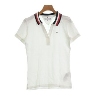 トミーヒルフィガー(TOMMY HILFIGER)のTOMMY HILFIGER トミーヒルフィガー ポロシャツ XS 白 【古着】【中古】(ポロシャツ)