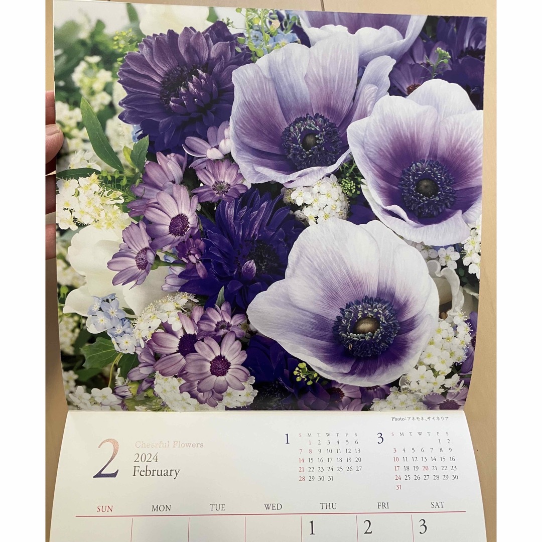 10冊 暮らし華やぐ12か月 2024年お花のカレンダー 壁掛 プレゼント好適品