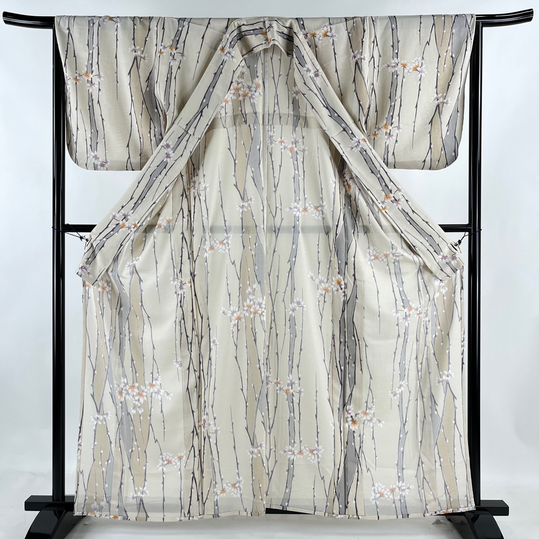 小紋 身丈161cm 裄丈63.5cm 化繊 美品 優品 【中古】