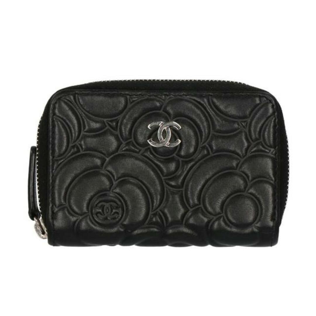 <br>CHANEL シャネル/シャネル カメリア ラムスキンコインパース BLK/246*****/シャネル/ABランク/07