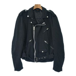 ブラックコムデギャルソン(BLACK COMME des GARCONS)のBLACK COMME des GARCONS ライダース L 黒 【古着】【中古】(ライダースジャケット)