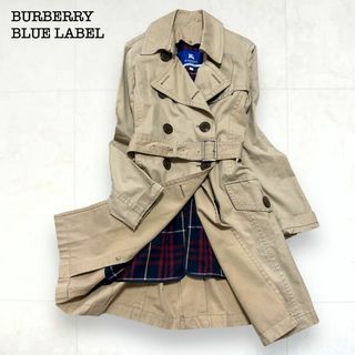 バーバリーブルーレーベル(BURBERRY BLUE LABEL)のバーバリーブルーレーベル トレンチコート ノバチェック ベルト付 ベージュ 38(トレンチコート)