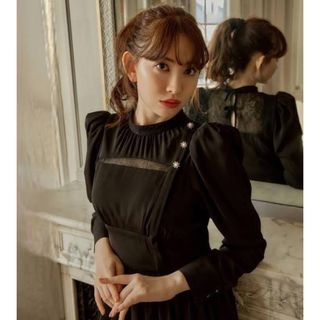 ハーリップトゥ(Her lip to)のModern Mademoiselle Back Ribbon Dress S(ロングワンピース/マキシワンピース)