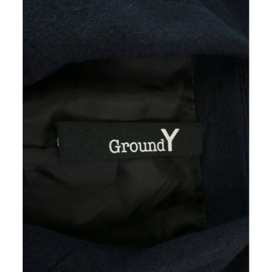 Ground Y(グラウンドワイ)のGround Y グラウンド　ワイ トレンチコート 3(M位) 紺 【古着】【中古】 メンズのジャケット/アウター(トレンチコート)の商品写真