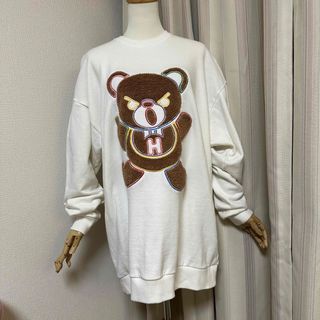 ヒステリックグラマー【美品】FUCK BEAR 起毛 長袖 スウェット