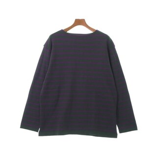 yonetomi ヨネトミ Tシャツ・カットソー 3(L位) 緑x紫(ボーダー) 【古着】【中古】(Tシャツ/カットソー(半袖/袖なし))