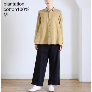 値下げ【美品】plantation フリンジストライプ　ブラウス