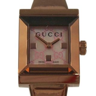 グッチ(Gucci)の<br>GUCCI/グッチ/ピンクシエル/Gフレーム/バングル/レディース/128.5/149*****/レディース時計/Bランク/52【中古】(腕時計)