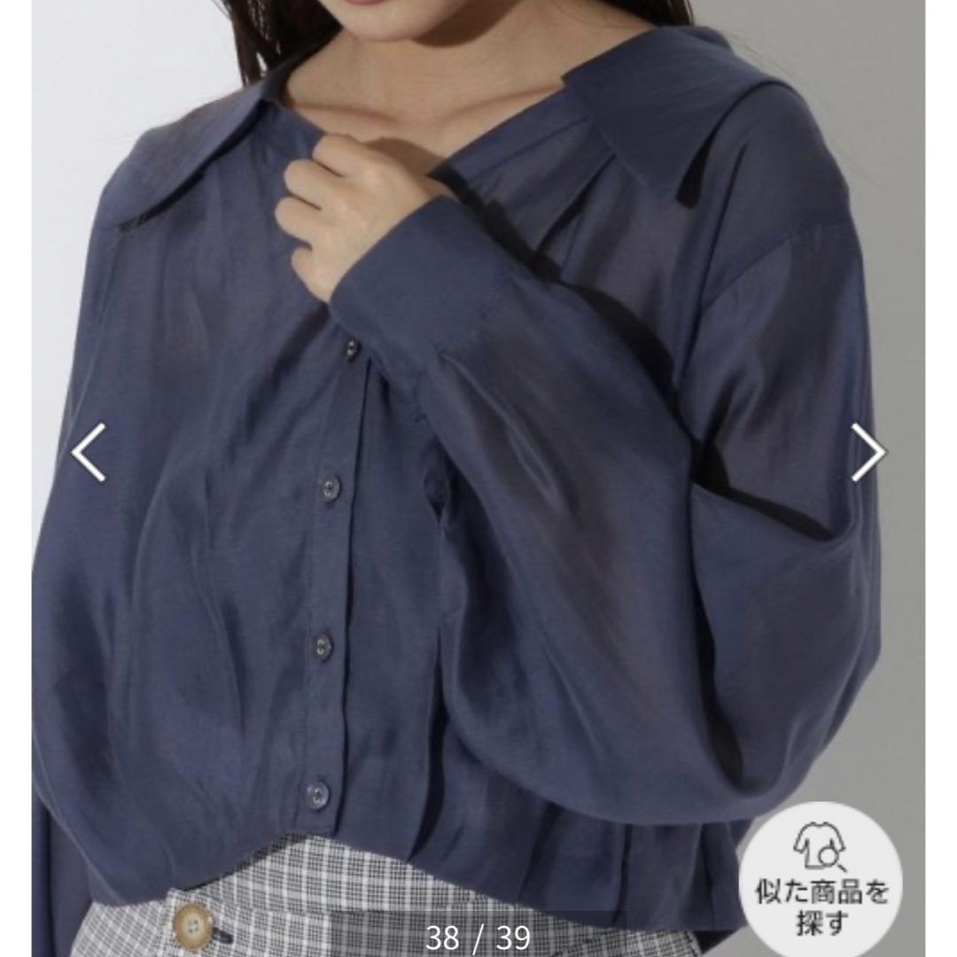 REDYAZEL(レディアゼル)のREDYAZEL シアークロップドシャツ レディースのトップス(シャツ/ブラウス(長袖/七分))の商品写真
