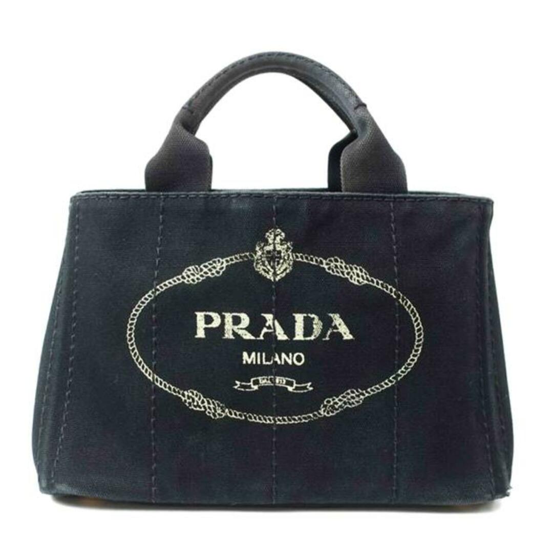 留め具なし内装<br>PRADA プラダ/カナパ ミニトートバッグ ハンドバッグ ブラック 黒/BN2439/ブランドバック/BCランク/65