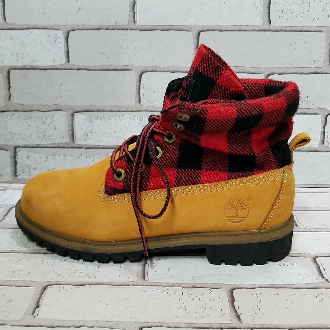 Timberland(ティンバーランド)の【Timberland】ティンバーランド　ロールトップブーツ　タータンチェック レディースの靴/シューズ(ブーツ)の商品写真