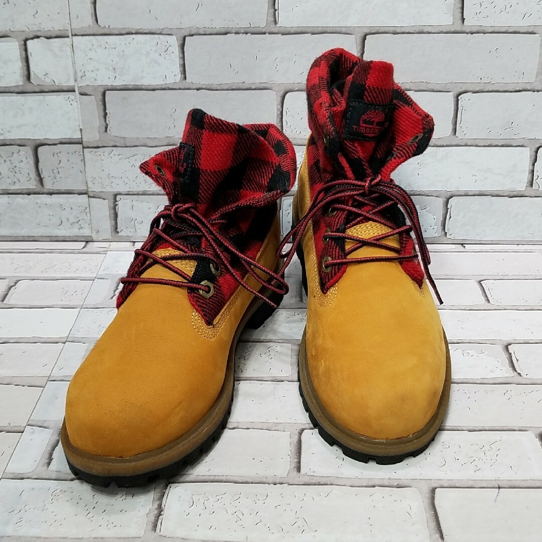 Timberland(ティンバーランド)の【Timberland】ティンバーランド　ロールトップブーツ　タータンチェック レディースの靴/シューズ(ブーツ)の商品写真