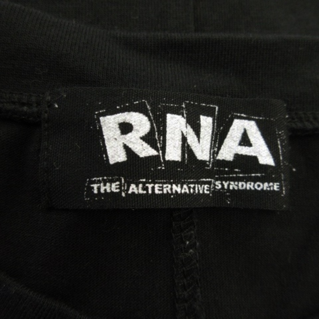 RNA(アールエヌエー)のRNA Tシャツ カットソー 半袖 オーバーサイズ ワッペン プリント M 黒 レディースのトップス(Tシャツ(半袖/袖なし))の商品写真