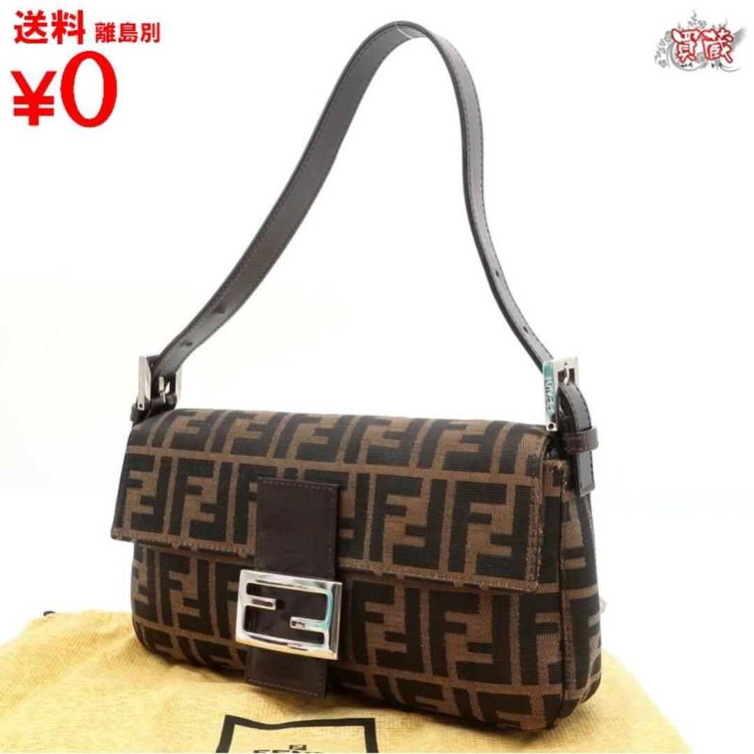 FENDI フェンディ　
ズッカ　ワンショルダーバッグ　　
33492　ブラウンナイロン レザー  
レディース 　　
【正規品】　
【買蔵】