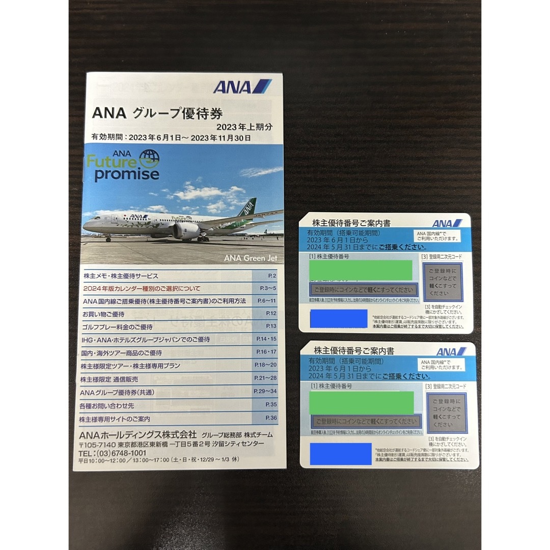 ana 株主優待　全日本空輸　2枚