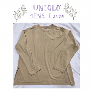 ユニクロ(UNIQLO)の【UNIQLO】メンズ  UVカット  スリット 長Tシャツ  Lサイズ(Tシャツ/カットソー(七分/長袖))