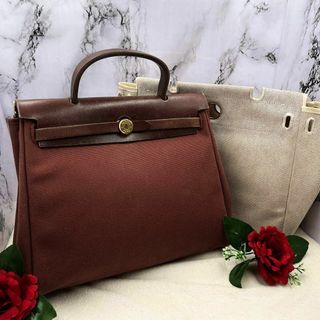 エルメス(Hermes)の✨超美品✨　エルメス　エールバッグ　替バッグ付　ブラウン　ホワイト　□E刻印(ショルダーバッグ)