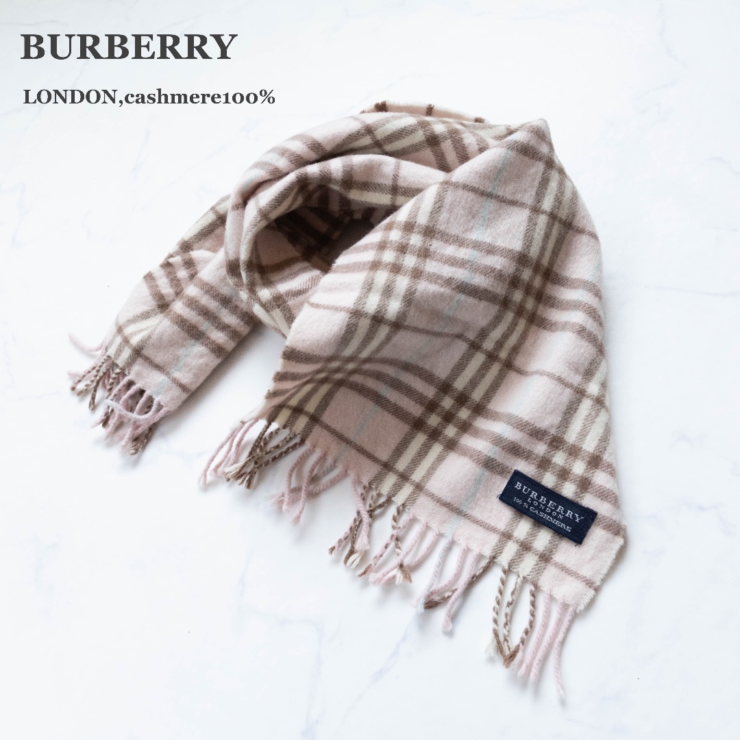 BURBERRY - 【BURBERRY LONDON】マフラー カシミヤ100% ノバチェックの