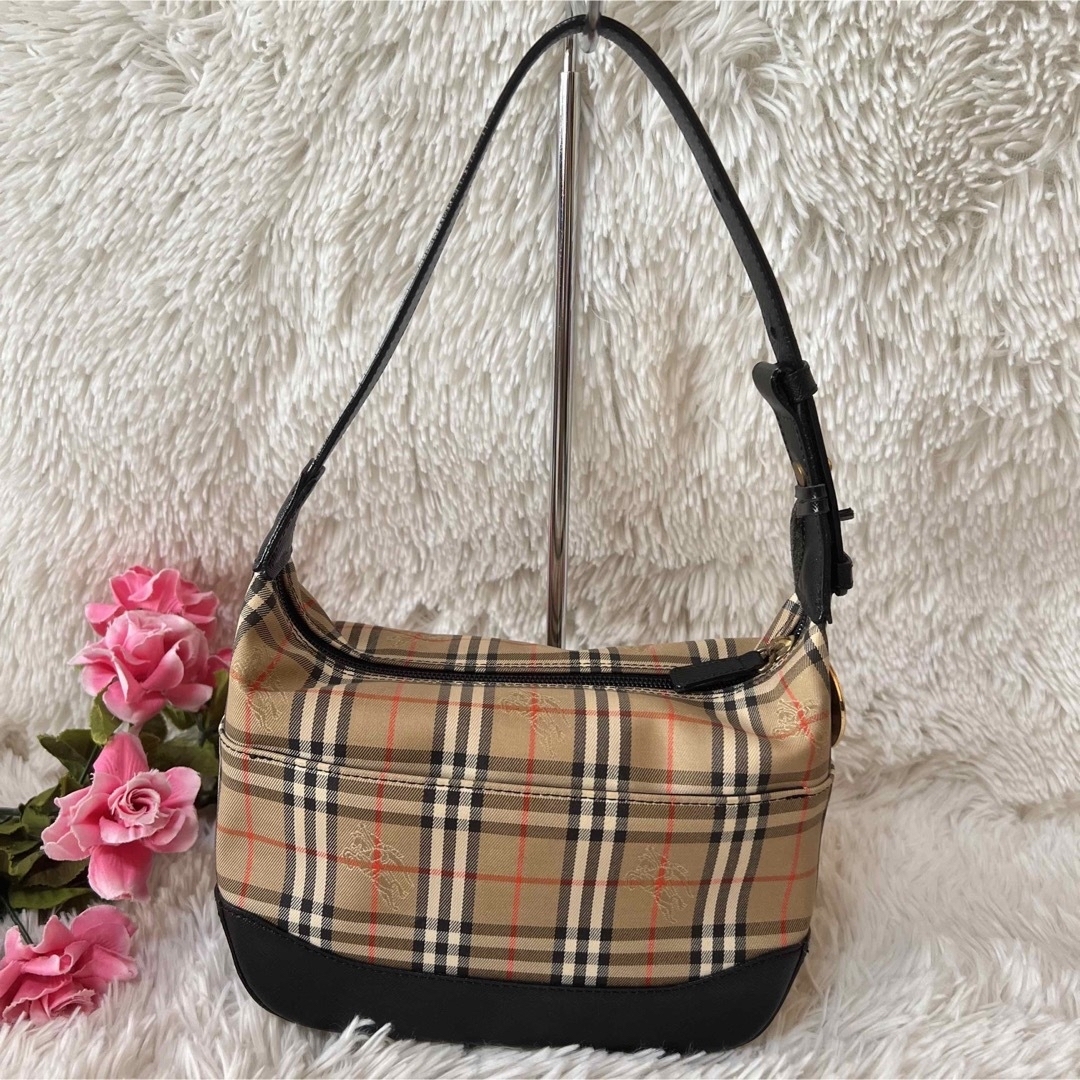 オンライン販売 美品✨ BURBERRY ミニボストンバッグ PVC レザー ノバ