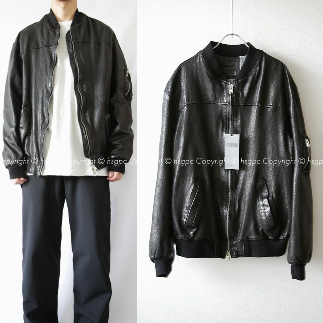 Rick Owens(リックオウエンス)の【定価10.5万】MASTERPELLE レザー ボンバー ブルゾン MA1 メンズのジャケット/アウター(レザージャケット)の商品写真