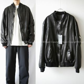 リックオウエンス(Rick Owens)の【定価10.5万】MASTERPELLE レザー ボンバー ブルゾン MA1(レザージャケット)