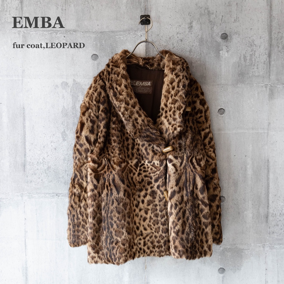 EMBA】毛皮コート リピスキープレート レオパードキャット リアル ...