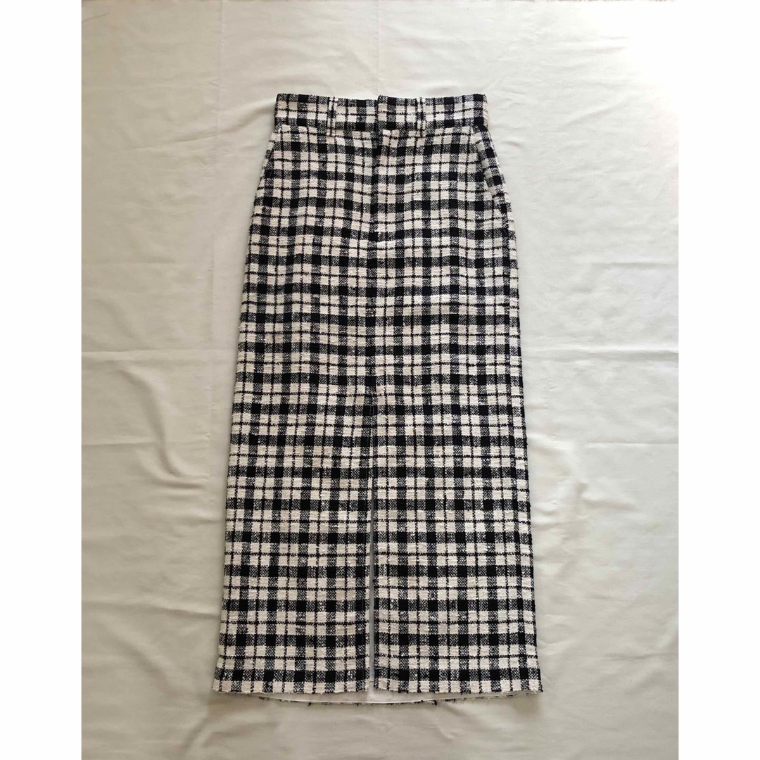 MACPHEE(マカフィー)のトゥモローランド　マカフィー　チェックツイード Iラインロングスカート レディースのスカート(ロングスカート)の商品写真