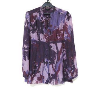 【新品・定価¥45,100】 DAKS ニット切り替え　花柄ブラウス　高級　38