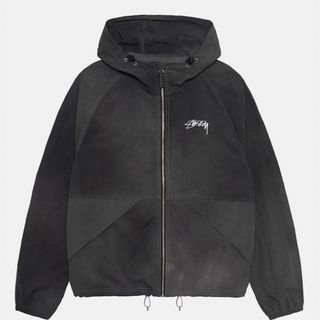 ステューシー(STUSSY)のWAVE DYE BEACH SHELL - BLACK / S(ナイロンジャケット)