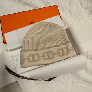 Hermes - エルメス HERMES Hロゴ ビーニー ニットキャップ 帽子 ニット