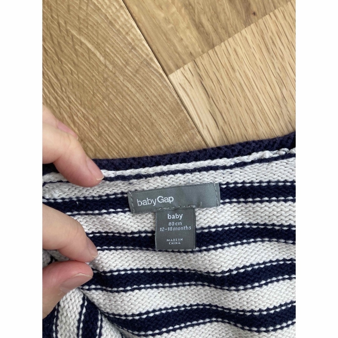 GAP(ギャップ)のgap ニット　ロンパース キッズ/ベビー/マタニティのベビー服(~85cm)(カバーオール)の商品写真