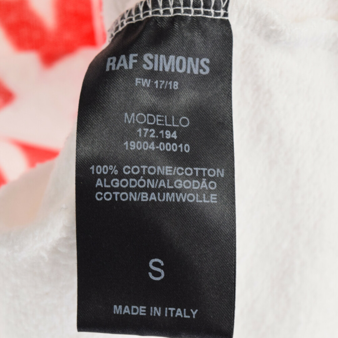 RAF SIMONS ラフシモンズ 17AW Thank You Sweatshit フロントプリントスウェットシャツ クルーネックトレーナー ホワイト