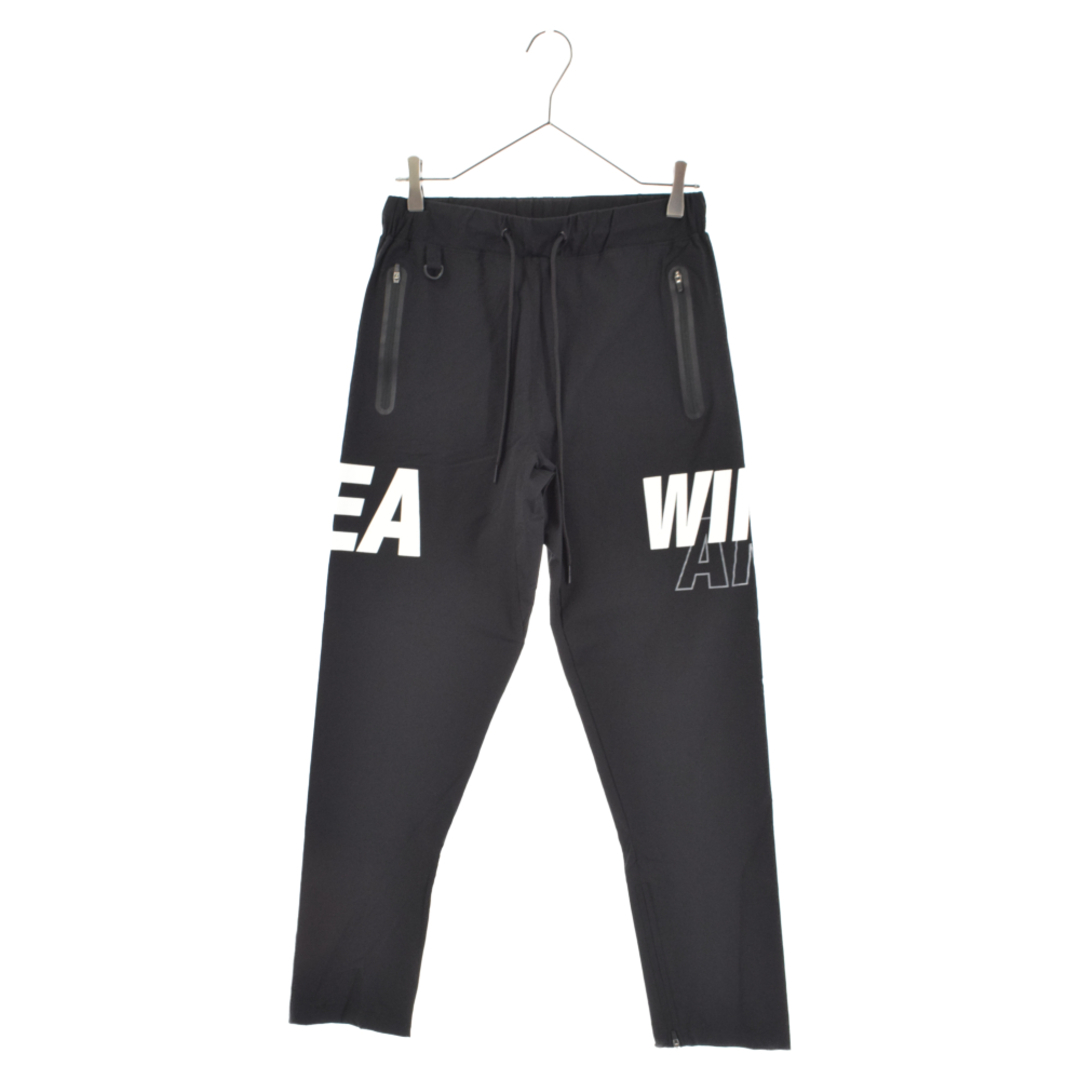 35センチワタリWIND AND SEA ウィンダンシー SEA STRETCH LIGHT NYLON PANTS WDS-O-ESNY-23-Q4-PT-01 フロントロゴ ナイロンジョガーパンツ ブラック