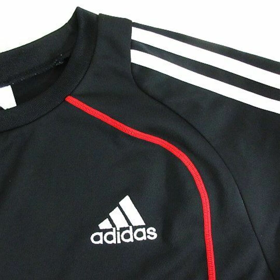 adidas(アディダス)のアディダス Tシャツ 半袖 クルーネック ライン L ブラック スポーツウェア メンズのトップス(Tシャツ/カットソー(半袖/袖なし))の商品写真