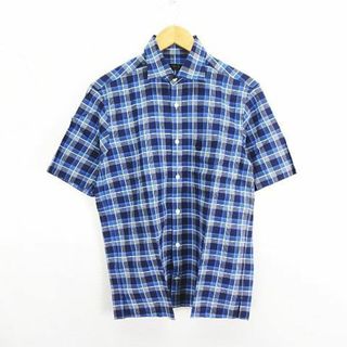 DAKS ダックス カジュアルシャツ 40(M位) 紺 【古着】-