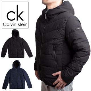 シーケーカルバンクライン(ck Calvin Klein)のカルバン・クライン パファージャケット フード付 cm155201 Lサイズ(ナイロンジャケット)