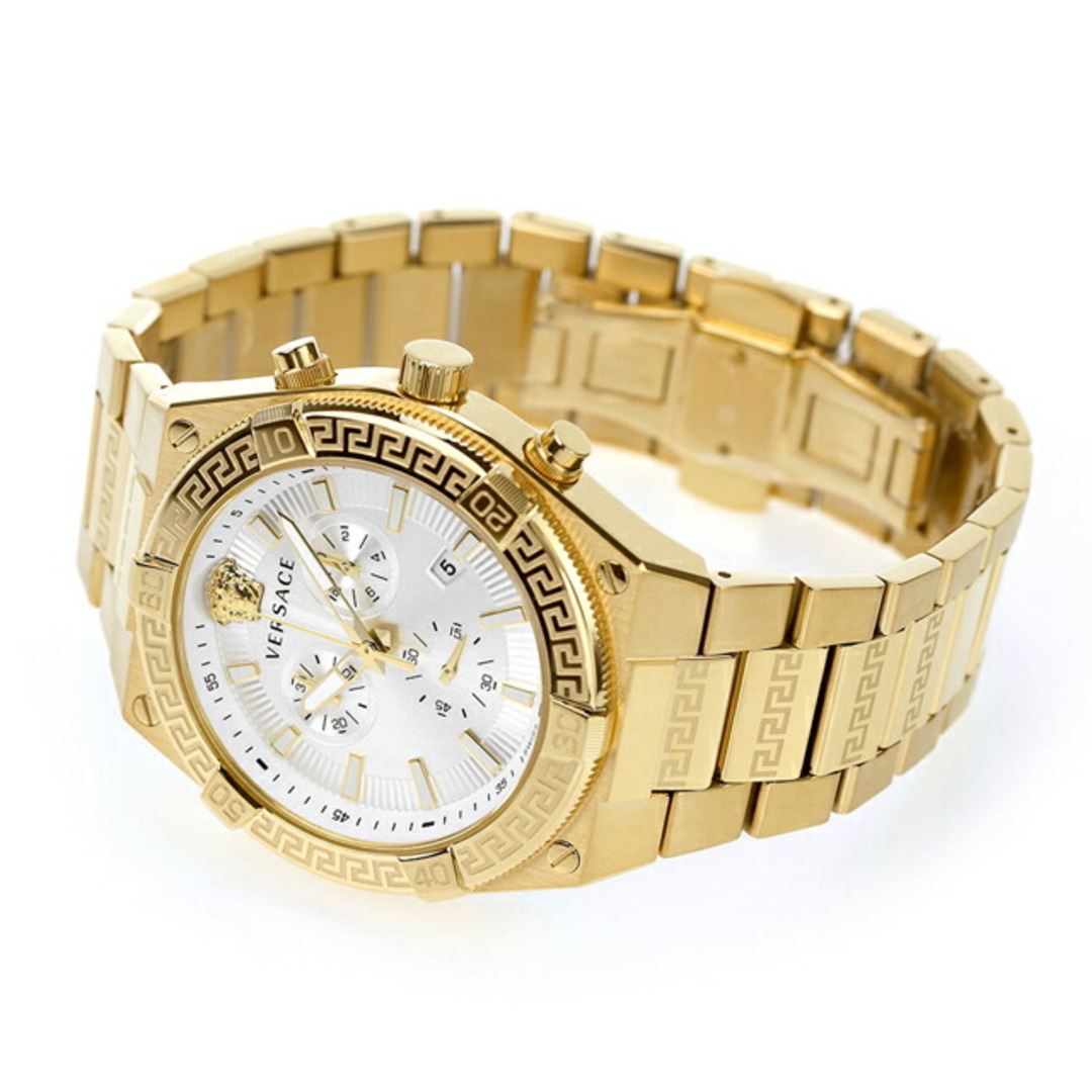 VERSACE(ヴェルサーチ)の【新品】ヴェルサーチ VERSACE 腕時計 メンズ VESO00822 スポーティー グレカ クオーツ シルバーxゴールド アナログ表示 メンズの時計(腕時計(アナログ))の商品写真