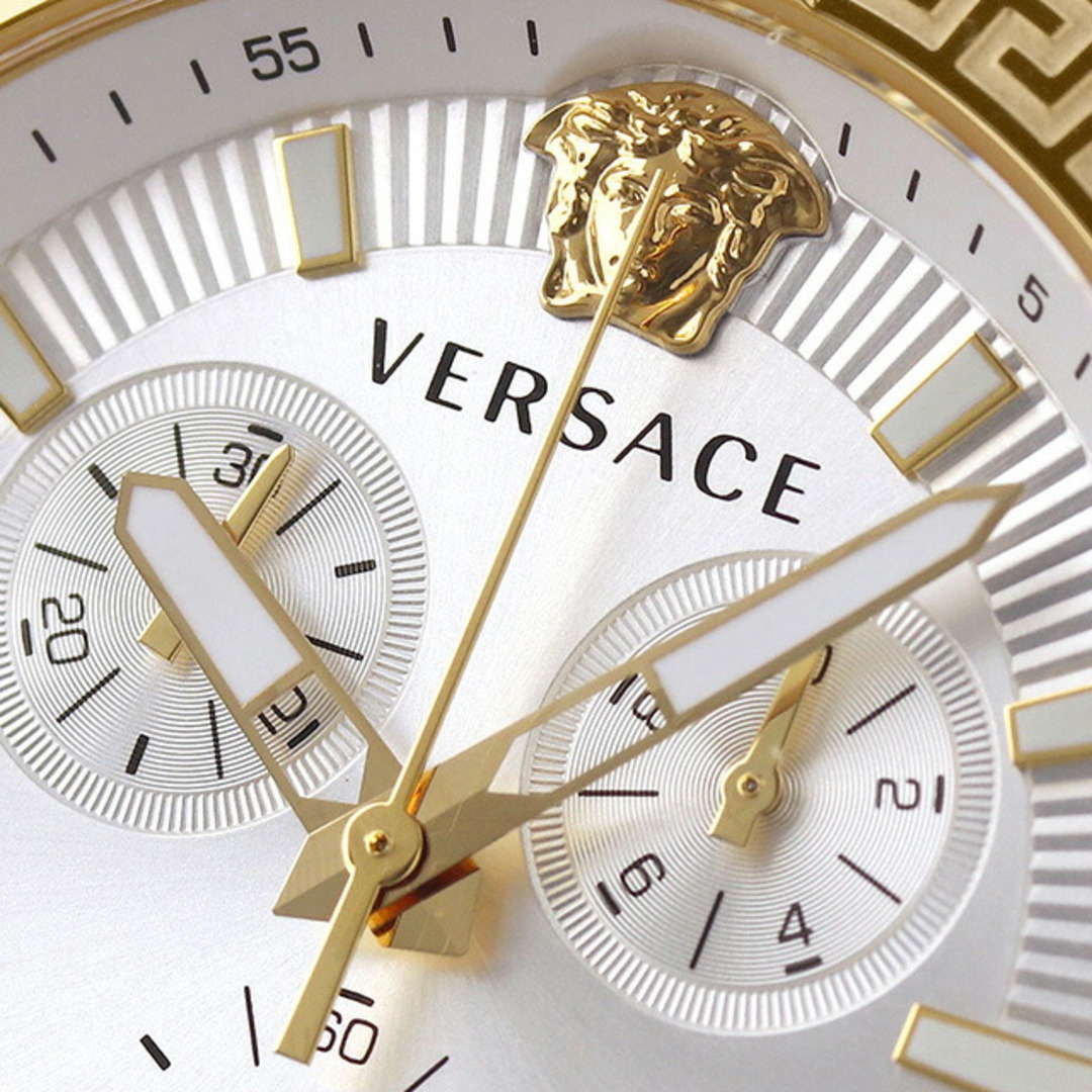VERSACE(ヴェルサーチ)の【新品】ヴェルサーチ VERSACE 腕時計 メンズ VESO00822 スポーティー グレカ クオーツ シルバーxゴールド アナログ表示 メンズの時計(腕時計(アナログ))の商品写真