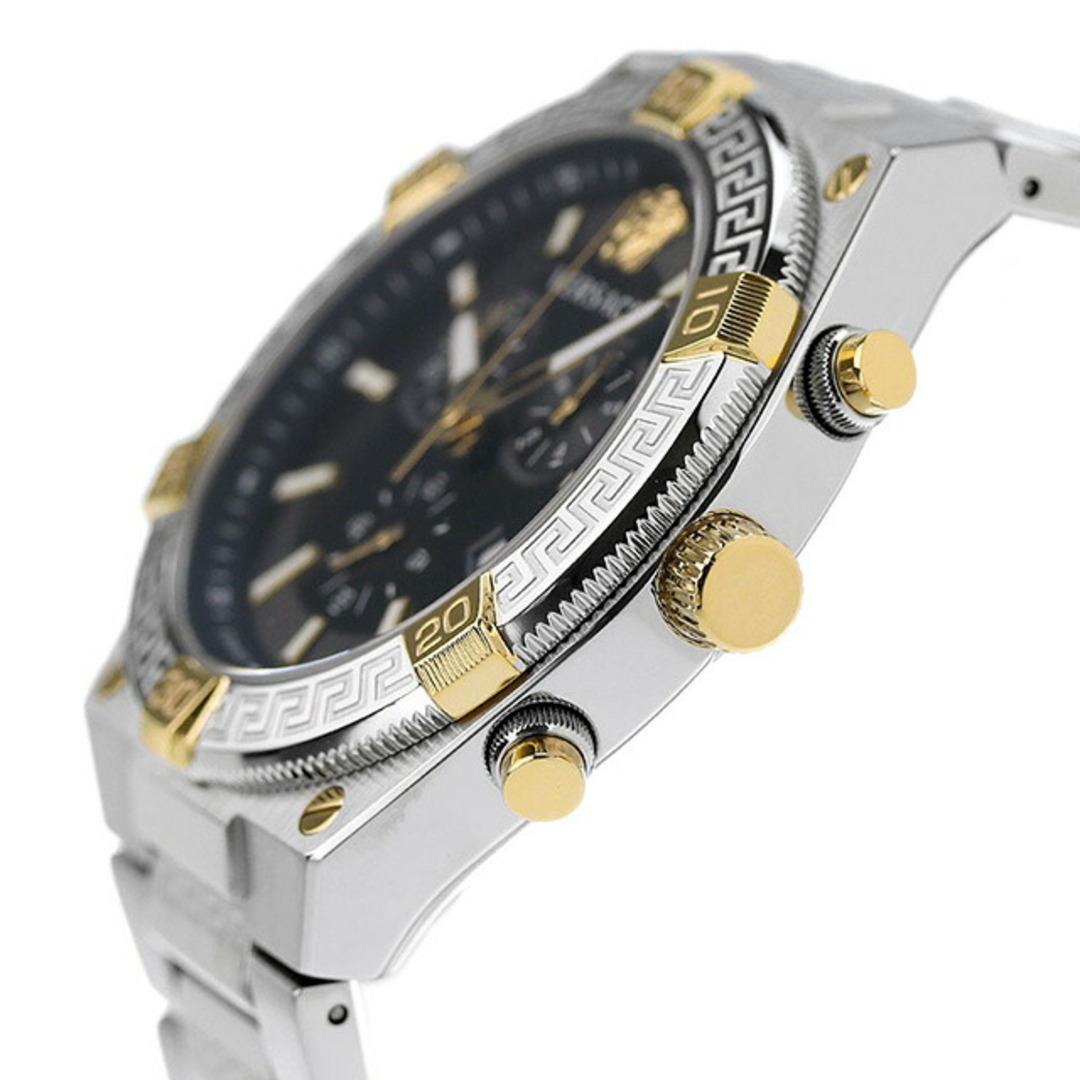 VERSACE(ヴェルサーチ)の【新品】ヴェルサーチ VERSACE 腕時計 メンズ VESO01123 スポーティー グレカ クオーツ ブラックxシルバー アナログ表示 メンズの時計(腕時計(アナログ))の商品写真