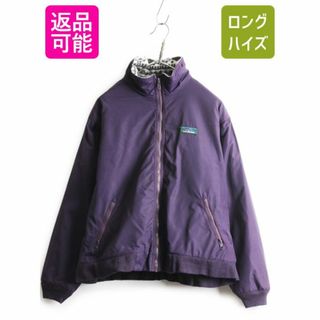 90s L.L.BEAN アメリカナイロンジャケットジップアップ裏起毛メンズ