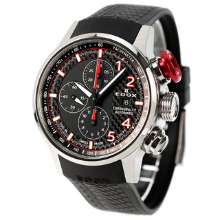 エドックス(EDOX)の【新品】エドックス EDOX 腕時計 メンズ 01129-TRCA-NCAR クロノラリー 自動巻き ブラックxブラック アナログ表示(腕時計(アナログ))