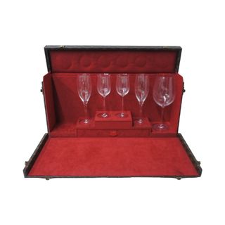 ルイヴィトン(LOUIS VUITTON)のLOUIS VUITTON ルイヴィトン ワイングラス ケース WINE GLASS CASE SPO S30084 ブラウン ゴールド金具 美品 中古 56330(その他)