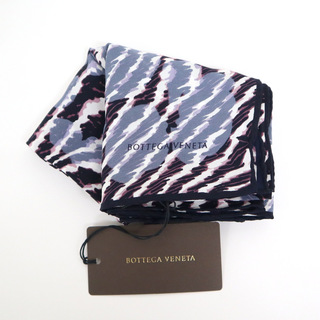 ボッテガヴェネタ(Bottega Veneta)の【BOTTEGA VENETA】ボッテガヴェネタ シルクスカーフ 90cm×90cm ホワイト×ブルー/tg1307(バンダナ/スカーフ)