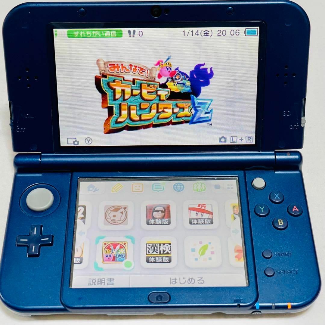 New ニンテンドー 3DS LL メタリックブルー 通電OK 034-